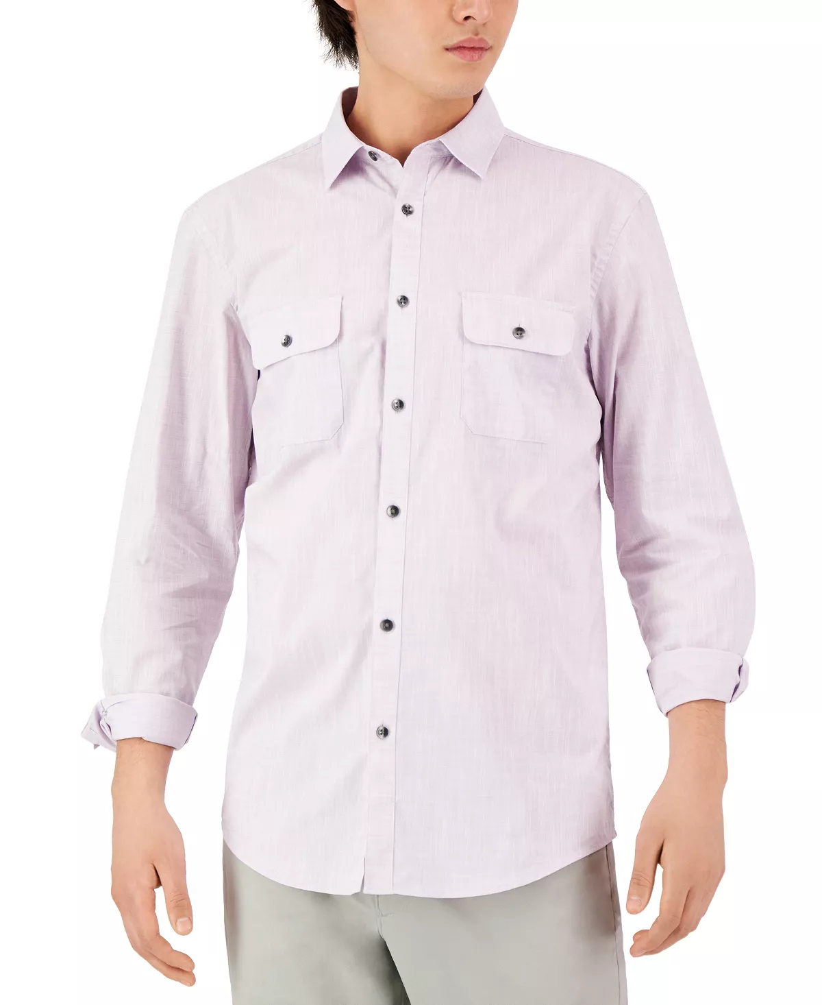 Men's Regular-Fit Solid Shirt, Created For Macy's Alfani Men's Regular-Fit Solid Shirt, Created For Macy's -macys shop