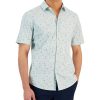 Alfani Men's Trion Classic-Fit Geo-Print Button-Down Poplin Shirt, Created For Macy's