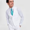 Bar III Men's Slim-Fit Textured Linen Suit Separate Vest, Created For Macy's