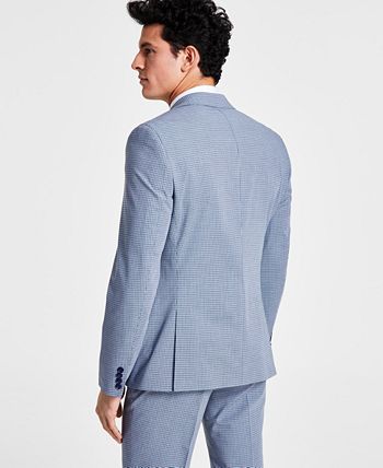 Men's Slim-Fit Mini Check Suit Jacket, Created For Macy's Bar III Men's Slim-Fit Mini Check Suit Jacket, Created For Macy's -macys shop