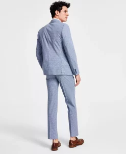 Bar III Men's Slim-Fit Mini Check Suit Jacket & Suit Pants, Created For Macy's -macys shop 23058509 fpx