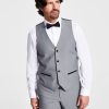 Alfani Men's Slim-Fit Contrast-Trim Tuxedo Vest, Created For Macy's