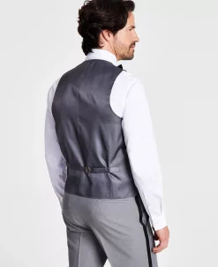 Alfani Men's Slim-Fit Contrast-Trim Tuxedo Vest, Created For Macy's 4 Alfani Men's Slim-Fit Contrast-Trim Tuxedo Vest, Created For Macy's -macys shop 23060437 fpx