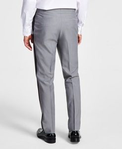Alfani Men's Slim-Fit Contrast-Trim Tuxedo Pants, Created For Macy's 4 Alfani Men's Slim-Fit Contrast-Trim Tuxedo Pants, Created For Macy's -macys shop 23060478 fpx