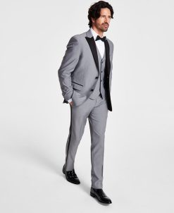 Alfani Men's Slim-Fit Contrast-Trim Tuxedo Jacket, Vest & Pants, Created For Macy's