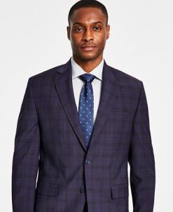 Michael Kors N's Classic Fit Wool-Blend Plaid Suit Jacket -macys shop 23099992 fpx