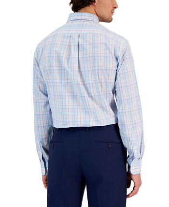 Men's Regular Fit Cotton Peter Plaid Dress Shirt, Created For Macy's Club Room Men's Regular Fit Cotton Peter Plaid Dress Shirt, Created For Macy's -macys shop