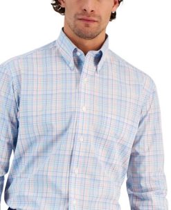 Club Room Men's Regular Fit Cotton Peter Plaid Dress Shirt, Created For Macy's 4 Club Room Men's Regular Fit Cotton Peter Plaid Dress Shirt, Created For Macy's -macys shop 23188891 fpx