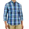 Club Room Arthur Classic-Fit Plaid Button-Down Poplin Shirt, Created For Macy's -macys shop 23204804 fpx