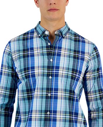 Arthur Classic-Fit Plaid Button-Down Poplin Shirt, Created For Macy's Club Room Arthur Classic-Fit Plaid Button-Down Poplin Shirt, Created For Macy's -macys shop