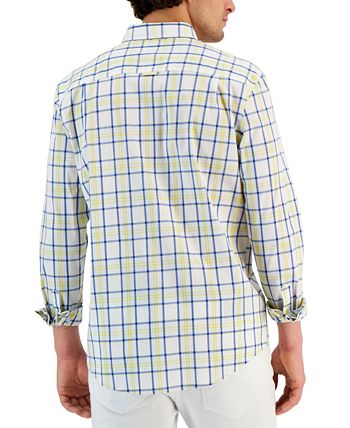 Men's Valle Classic-Fit Plaid Button-Down Poplin Shirt, Created For Macy's Club Room Men's Valle Classic-Fit Plaid Button-Down Poplin Shirt, Created For Macy's -macys shop