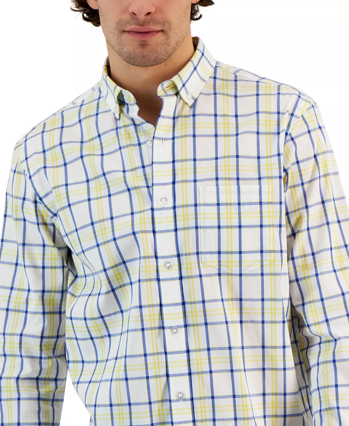Men's Valle Classic-Fit Plaid Button-Down Poplin Shirt, Created For Macy's Club Room Men's Valle Classic-Fit Plaid Button-Down Poplin Shirt, Created For Macy's -macys shop
