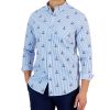 Club Room Men's James Classic-Fit Stripe Sailboat-Print Button-Down Poplin Shirt, Created For Macy's -macys shop 23204844 fpx