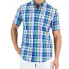 Club Room Rown Classic-Fit Plaid Button-Down Poplin Shirt, Created For Macy's -macys shop 23204862 fpx