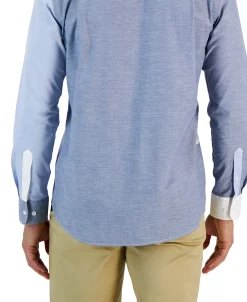 Club Room Ethan Long Sleeve Patchwork Oxford Shirt, Created For Macy's 5 Club Room Ethan Long Sleeve Patchwork Oxford Shirt, Created For Macy's -macys shop 23205379 fpx