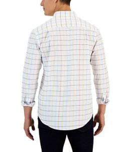 Club Room Timon Long Sleeve Multicolor Windowpane Oxford Shirt, Created For Macy's 3 Club Room Timon Long Sleeve Multicolor Windowpane Oxford Shirt, Created For Macy's -macys shop 23205427 fpx