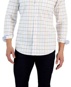 Club Room Timon Long Sleeve Multicolor Windowpane Oxford Shirt, Created For Macy's 4 Club Room Timon Long Sleeve Multicolor Windowpane Oxford Shirt, Created For Macy's -macys shop 23205428 fpx