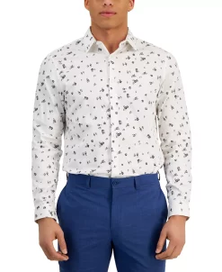 INC International Concepts Slim-Fit Floral-Print Dress Shirt, Created For Macy's -macys shop 23220294 fpx