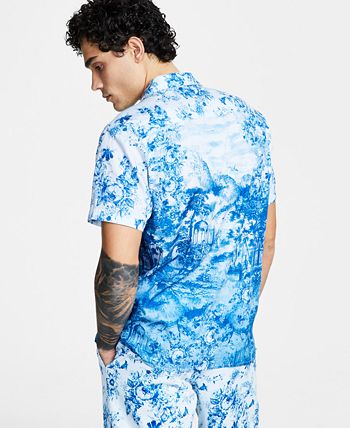 Men's Bloom Print Button-Down Camp Shirt, Created For Macy's INC International Concepts Men's Bloom Print Button-Down Camp Shirt, Created For Macy's -macys shop