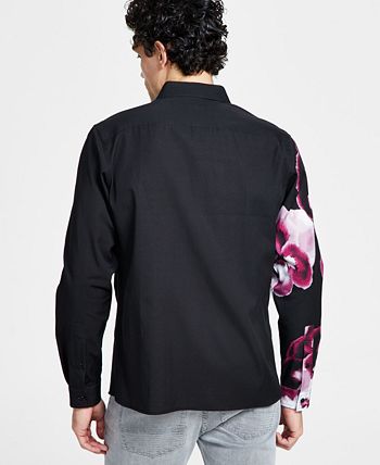 Men's Floral Classic-Fit Button-Down Shirt, Created For Macy's INC International Concepts Men's Floral Classic-Fit Button-Down Shirt, Created For Macy's -macys shop