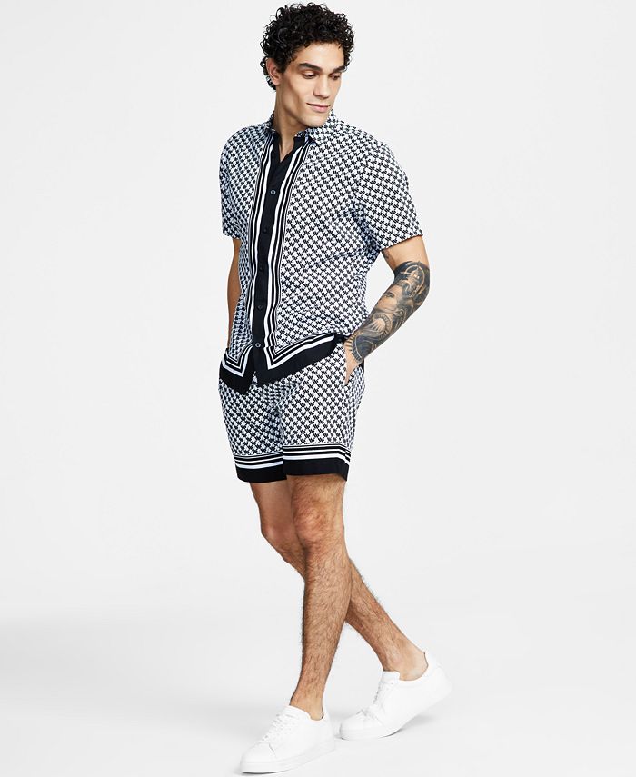 Men's Classic-Fit Geometric-Print Shirt, Created For Macy's INC International Concepts Men's Classic-Fit Geometric-Print Shirt, Created For Macy's -macys shop