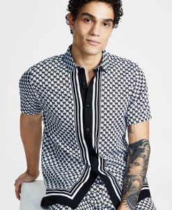 INC International Concepts Men's Classic-Fit Geometric-Print Shirt, Created For Macy's 4 INC International Concepts Men's Classic-Fit Geometric-Print Shirt, Created For Macy's -macys shop 23232545 fpx