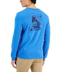 Club Room Men's Tiki Lounge Classic-Fit Graphic Long-Sleeve T-Shirt, Created For Macy's -macys shop 23286605 fpx