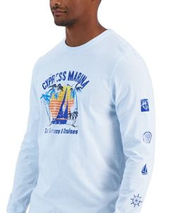 Club Room Men's Cypress Marina Classic-Fit Graphic Long-Sleeve T-Shirt, Created For Macy's -macys shop 23286610 fpx