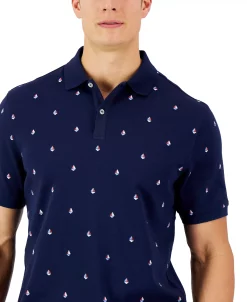 Club Room Men's Diamond Sail Polo, Created For Macy's -macys shop 23308372 fpx