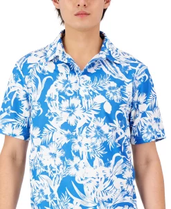 Club Room Men's Vivi Floral Tech Polo, Created For Macy's -macys shop 23308616 fpx