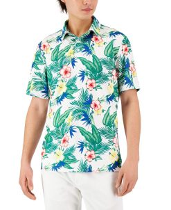 Club Room Men's Daniel Tropical Tech Polo, Created For Macy's