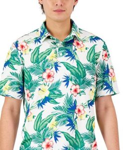 Club Room Men's Daniel Tropical Tech Polo, Created For Macy's -macys shop 23308620 fpx