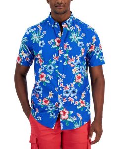 Club Room Men's Batista Tropical Shirt, Created For Macy's