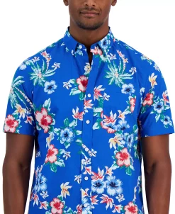 Club Room Men's Batista Tropical Shirt, Created For Macy's -macys shop 23359347 fpx