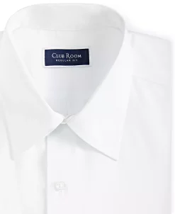 Club Room Men's Regular Fit Solid Dress Shirt, Created For Macy's -macys shop 23444018 fpx
