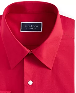 Club Room Men's Regular Fit Solid Dress Shirt, Created For Macy's -macys shop 23444019 fpx