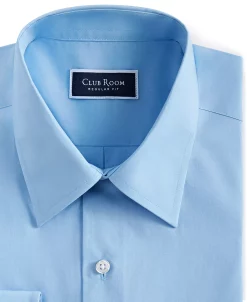 Club Room Men's Regular Fit Solid Dress Shirt, Created For Macy's -macys shop 23444020 fpx