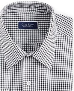 Club Room Men's Regular Fit Check Dress Shirt, Created For Macy's -macys shop 23444030 fpx