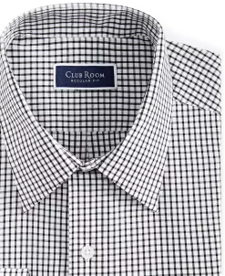 Club Room Men's Regular Fit Check Dress Shirt, Created For Macy's -macys shop 23444030 fpx