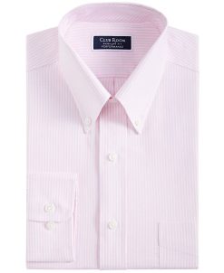 Club Room Men's Regular Fit Cotton University Stripe Dress Shirt, Created For Macy's -macys shop 23444048 fpx