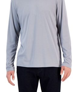 Alfani Tech Long Sleeve Crewneck T-Shirt, Created For Macy's -macys shop 23491751 fpx