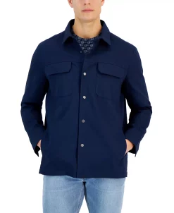 Alfani Men's Utility Four-Pocket Shirt Jacket, Created For Macy's -macys shop 23494193 fpx