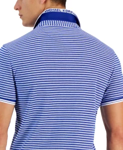 Michael Kors N's Greenwich Modern-Fit Stripe Polo Shirt, Created For Macy's -macys shop 23495439 fpx