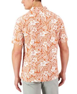 Club Room Men's Short-Sleeve Johnson Floral Silk Shirt, Created For Macy's -macys shop 23534659 fpx