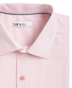 Bar III Men's Slim Fit Grid Print Dress Shirt, Created For Macy's -macys shop 23567910 fpx