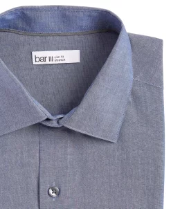 Bar III Men's Slim Fit Chambray Dress Shirt, Created For Macy's -macys shop 23567916 fpx