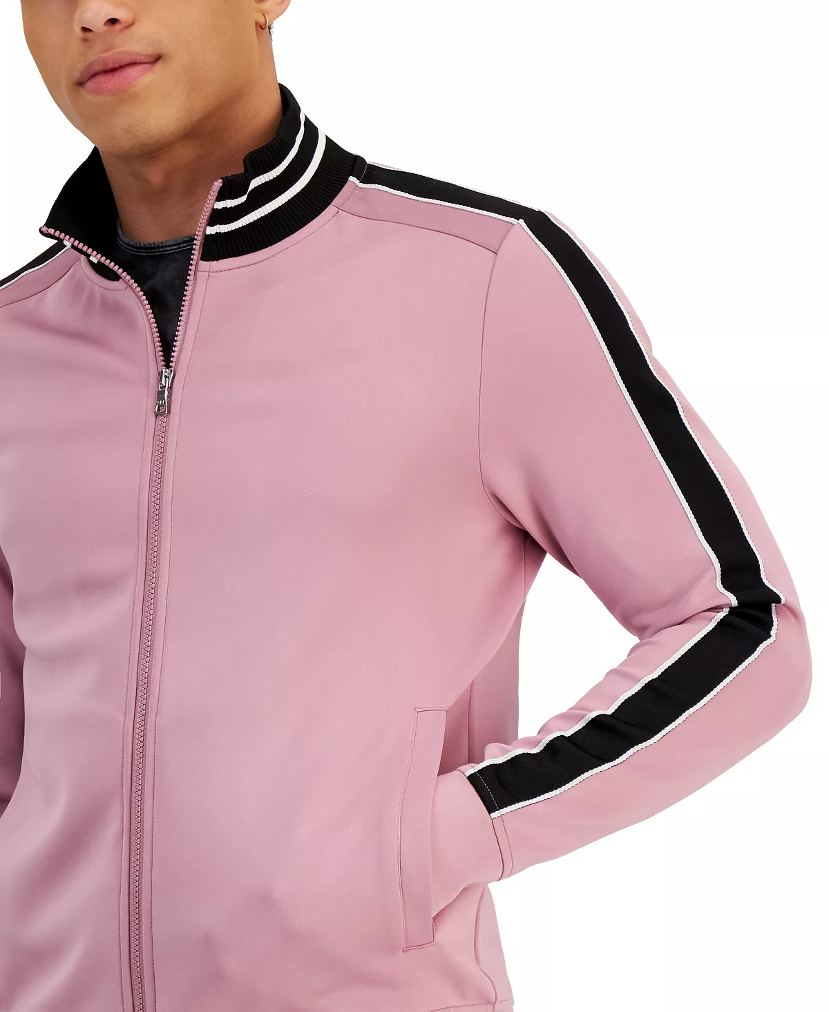 Men's Neoprene Track Jogger Jacket, Created For Macy's INC International Concepts Men's Neoprene Track Jogger Jacket, Created For Macy's -macys shop
