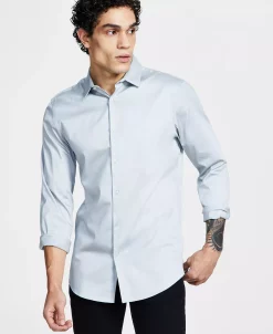 INC International Concepts Men's Slim Fit Dress Shirt, Created For Macy's -macys shop 23568100 fpx