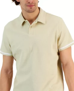 Alfani Men's Regular-Fit Tipped Polo Shirt, Created For Macy's -macys shop 23642559 fpx