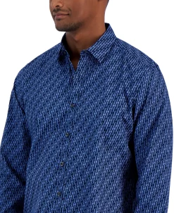 Alfani Men's Mode Geometric Print Long-Sleeve Shirt, Created For Macy's 4 Alfani Men's Mode Geometric Print Long-Sleeve Shirt, Created For Macy's -macys shop 23642726 fpx